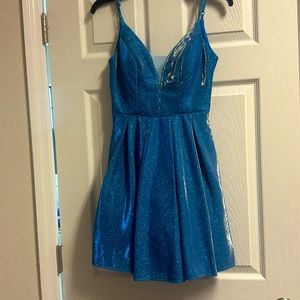 Blue sparkly homecoming dress